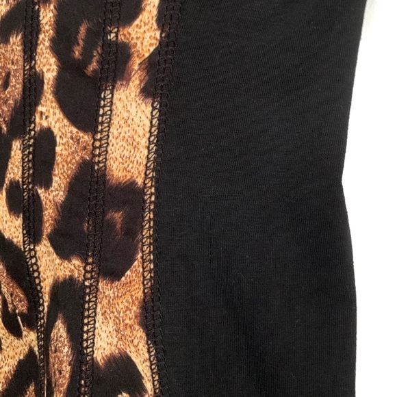 Leopard Animal Print Bustier Corset Cocktail Dress Black Size Small Club Sexy - Picture 4 of 10